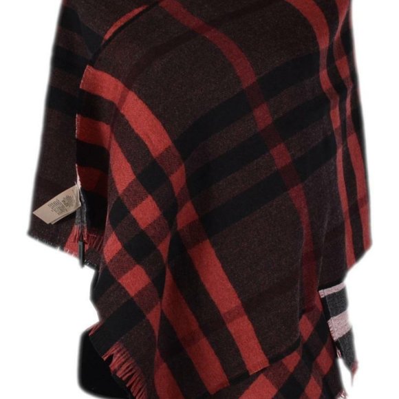 NWT BURBERRY REVERSIBLE COLOUR CHECK WOOL SCARF - Picture 4 of 7